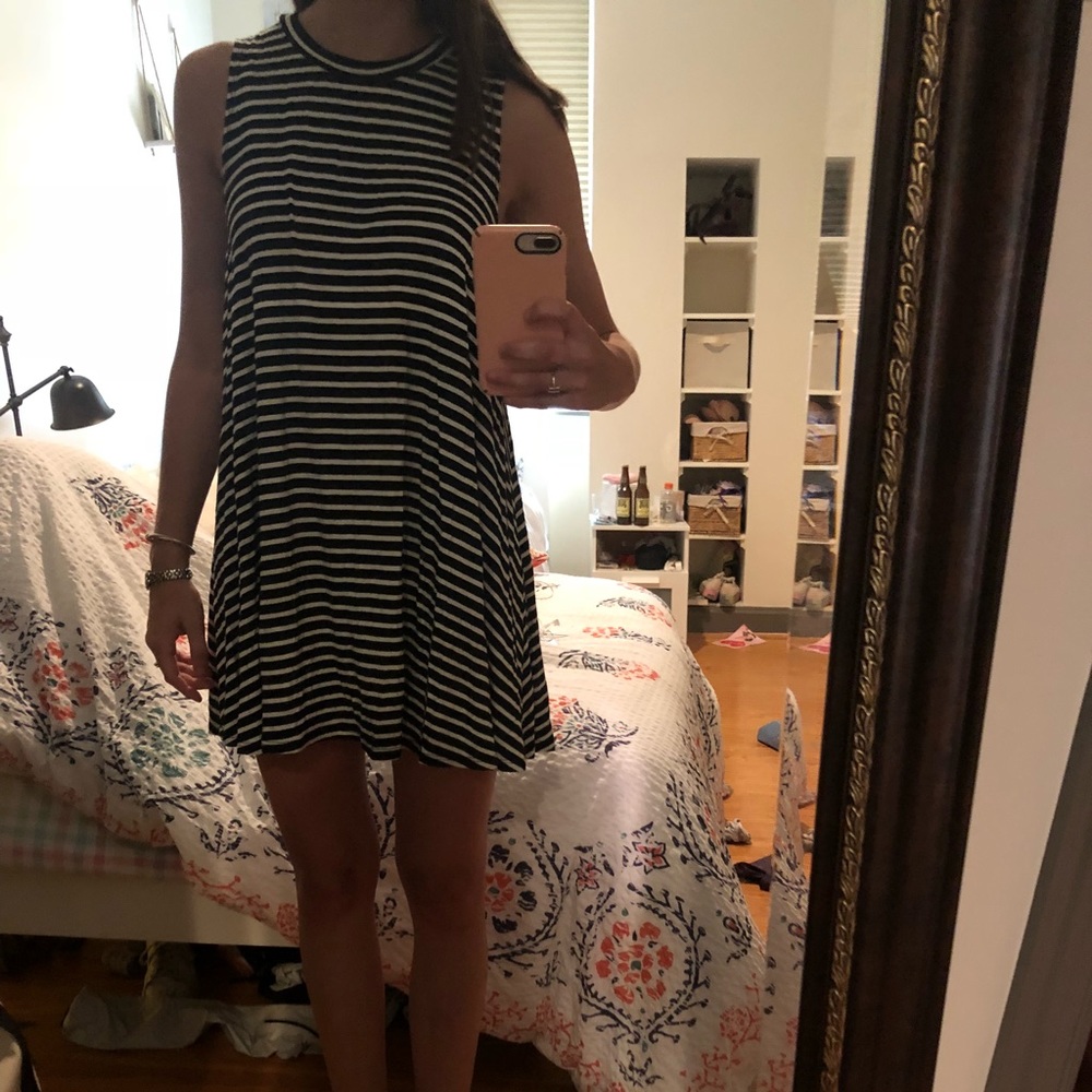 Striped a line dress
